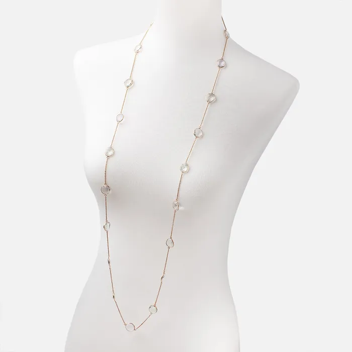 Beadsofcambaycom Necklaces Multi Gemstone Faceted Nugget Vermeil Bezel Chain Necklace Beadsofcambaycom Necklaces Multi Gemstone Faceted Nugget Vermeil Bezel Chain Necklace