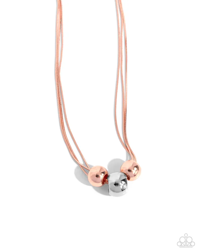 Beaming Beads Copper Necklace Jewelry by Bretta Paparazzi Accessories Necklaces
