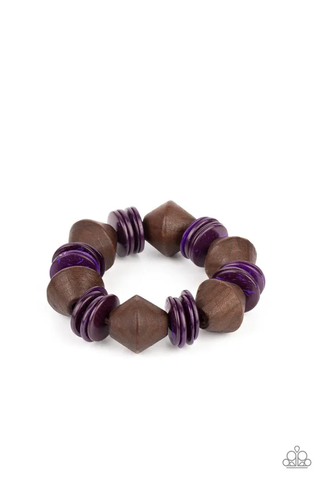 Bracelets Paparazzi Accessories Bermuda Boardwalk Purple Bracelet Jewelry by Bretta
