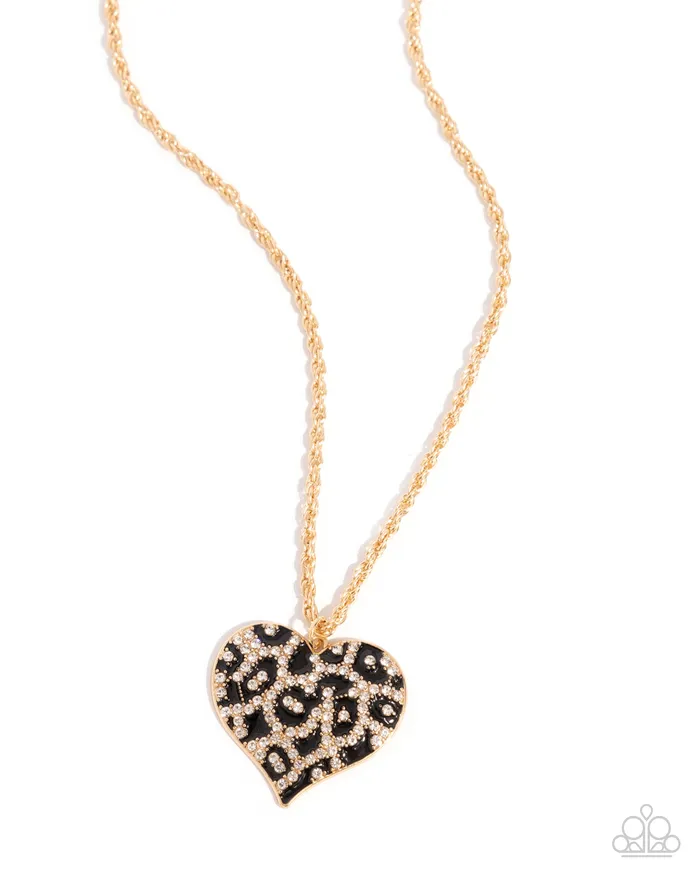 Cheetah Compound Gold Necklace Jewelry by Bretta Paparazzi Accessories Necklaces