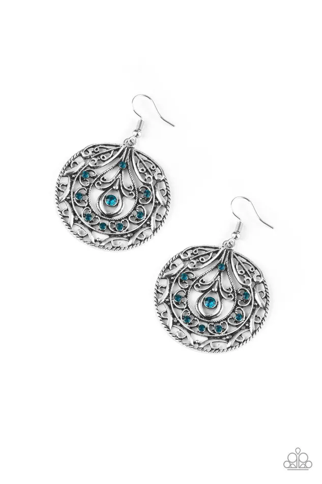 Choose To Sparkle Blue Earrings Jewelry by Bretta Paparazzi Accessories Earrings