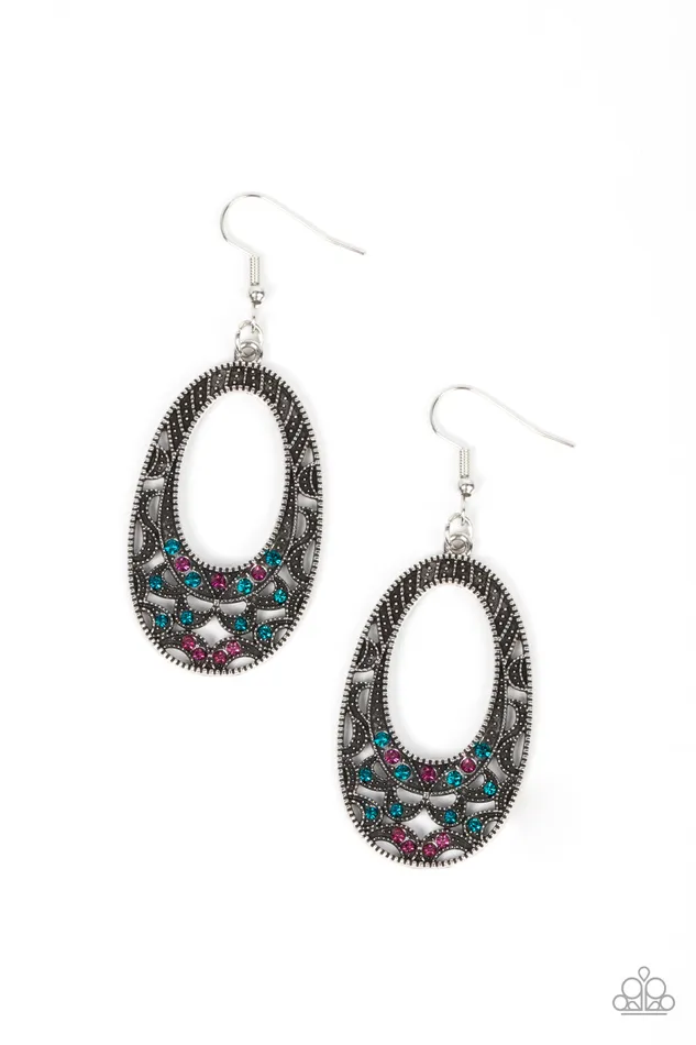 Colorfully Moon Child Multi Earrings Jewelry by Bretta Paparazzi Accessories Earrings