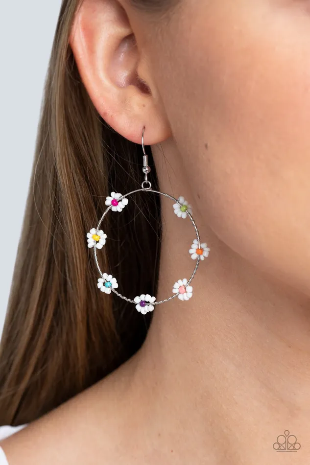 Dainty Daisies Multi Earrings Jewelry by Bretta Paparazzi Accessories Earrings
