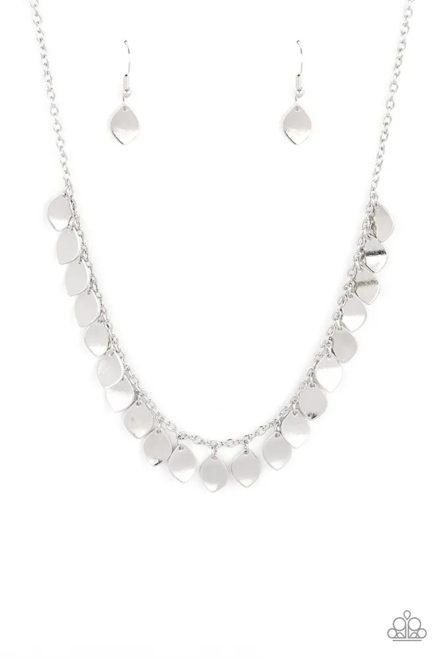 Dainty DISCovery Silver Necklace Jewelry by Bretta Paparazzi Accessories Necklaces