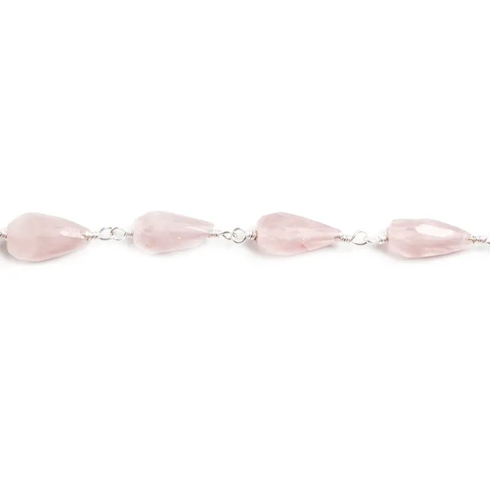 Earrings 7x510x5mm Rose Quartz faceted tear drop Silver plated Chain by the foot 20pcs Beadsofcambaycom Earrings 7x510x5mm Rose Quartz faceted tear drop Silver plated Chain by the foot 20pcs Beadsofcambaycom