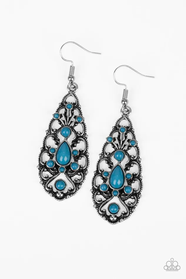 Earrings Paparazzi Accessories Fantastically Fanciful Blue Earrings Jewelry by Bretta