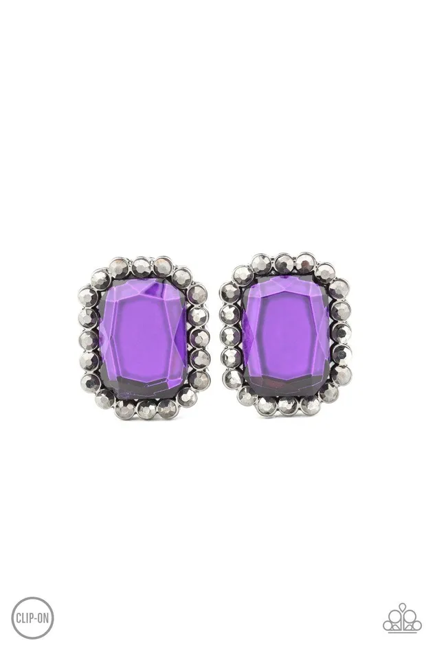 Earrings Paparazzi Accessories Glitter Enthusiast Purple Earrings Jewelry by Bretta