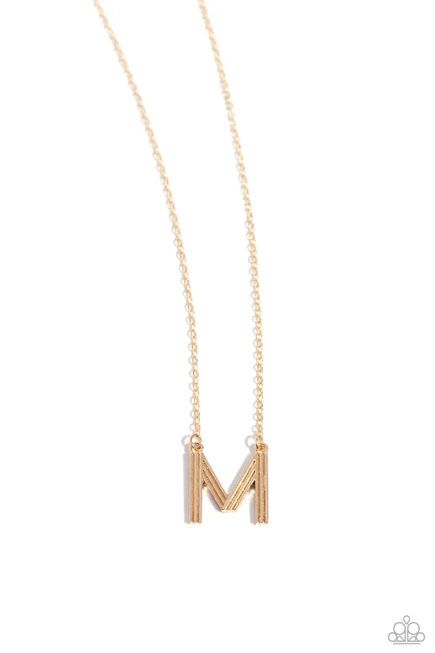 Earrings Paparazzi Accessories Leave Your Initials Gold M Jewelry By Bretta