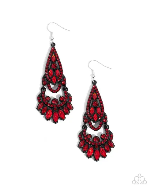 Earrings Paparazzi Accessories Opera Stage Red Earrings Jewelry by Bretta