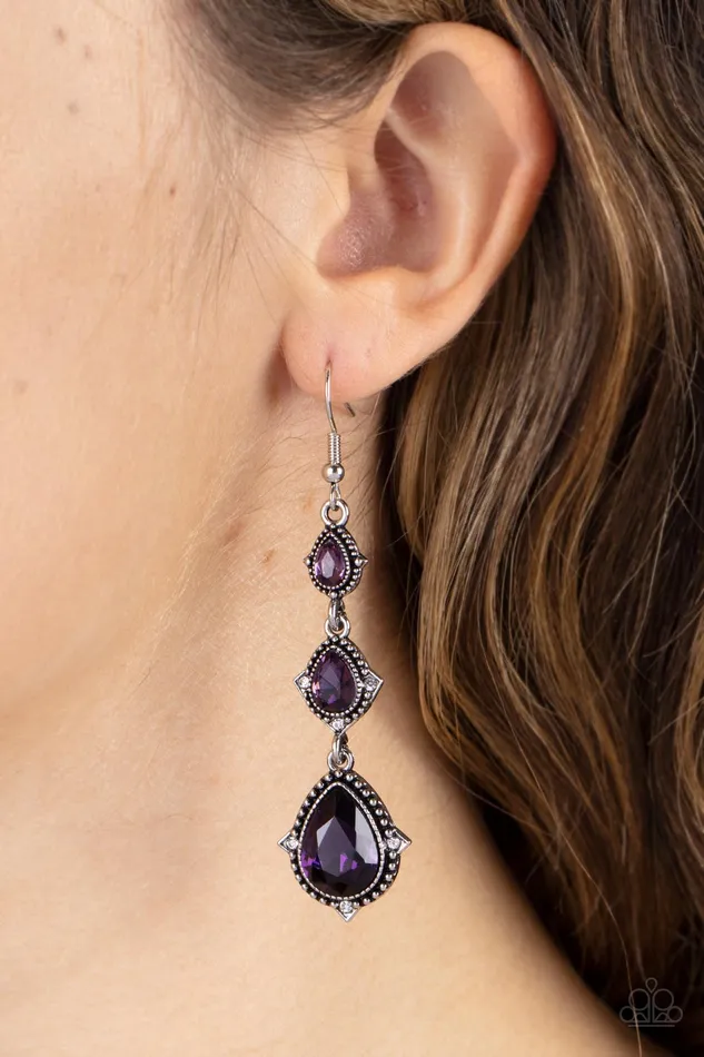 Earrings Paparazzi Accessories Prague Princess Purple Earrings Jewelry by Bretta Earrings Paparazzi Accessories Prague Princess Purple Earrings Jewelry by Bretta