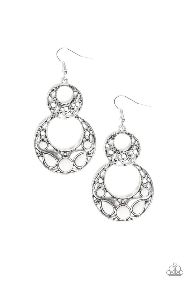 Earrings Paparazzi Accessories West Coast Whimsical White Earrings Jewelry By Bretta