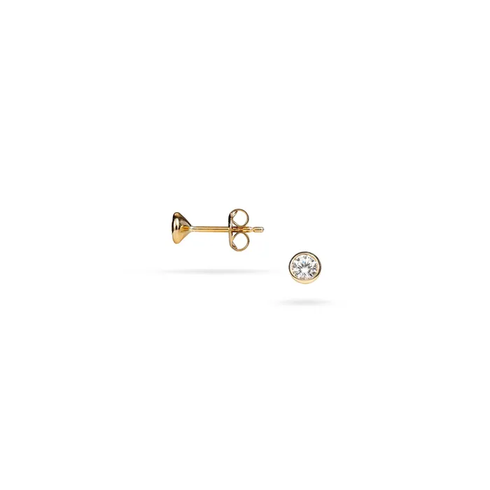 Earrings Senso Gold Womens gold stud earrings with zircons Senso Gold Shine