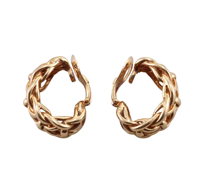 Earrings Van Cleef Arpels Van Cleef Arpels Mariner Link Gold Hoop Earrings