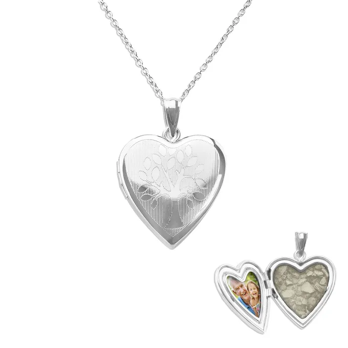 EverWith Necklaces EverWith Tree of Life Heart Shaped Sterling Silver Memorial Ashes Locket