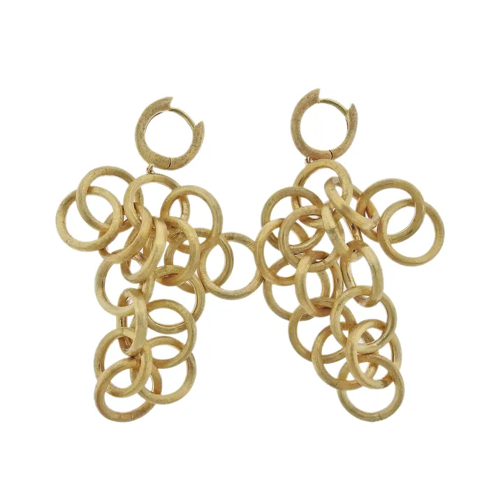 Marco Bicego Earrings Marco Bicego Jaipur Gold Circle Link Drop Earrings