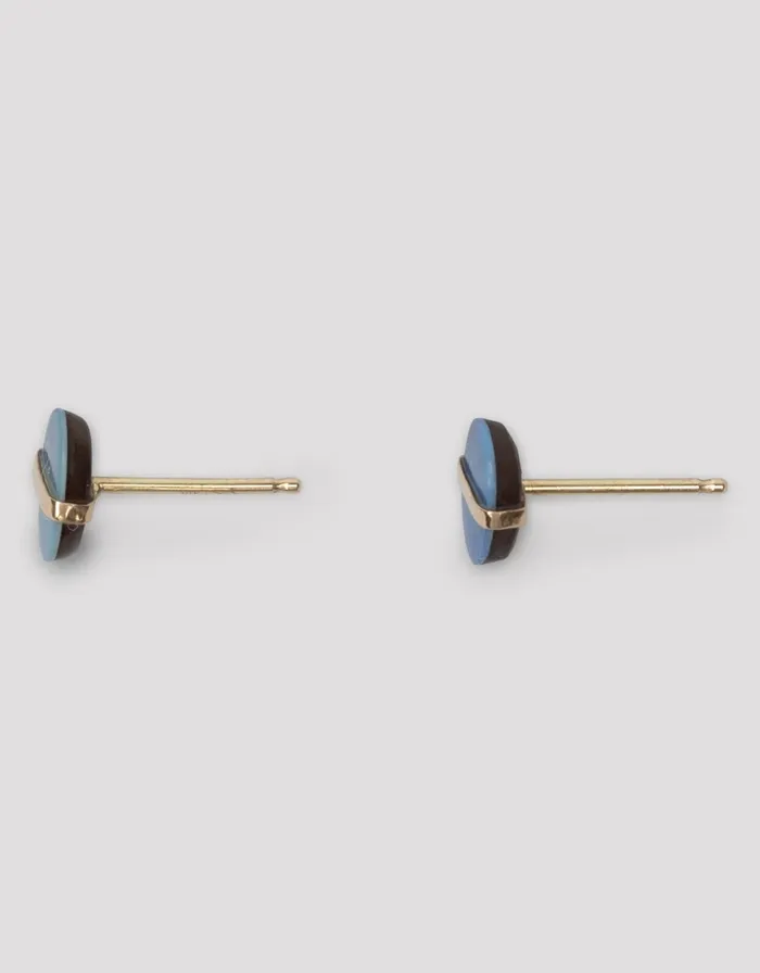 melissa joy manning bezel wrapped dark blue australian opal stud earrings Melissa Joy Manning Earrings melissa joy manning bezel wrapped dark blue australian opal stud earrings Melissa Joy Manning Earrings
