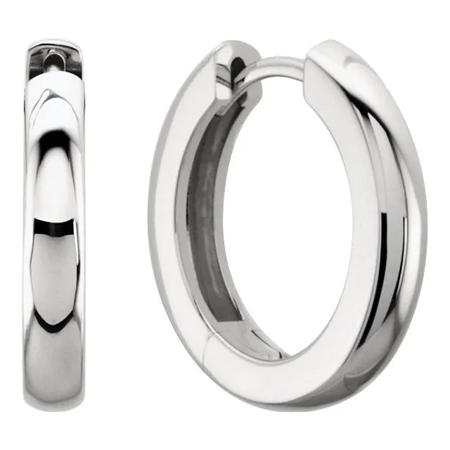 Mrs Jones Earrings Platinum Huggie Hoop Earrings