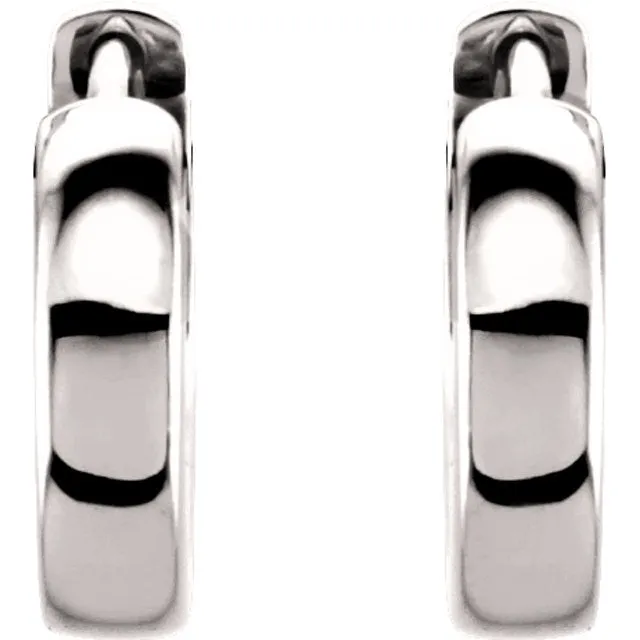 Mrs Jones Earrings Platinum Huggie Hoop Earrings