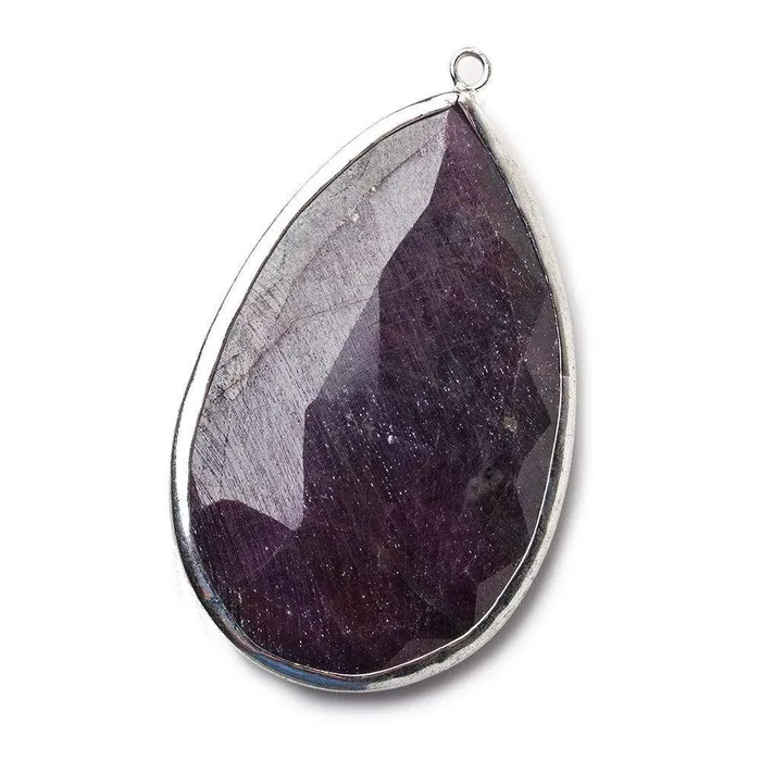 Necklaces Beadsofcambaycom 46x30mm Silver 925 Bezeled Ruby faceted pear Pendant 1 piece Necklaces Beadsofcambaycom 46x30mm Silver 925 Bezeled Ruby faceted pear Pendant 1 piece