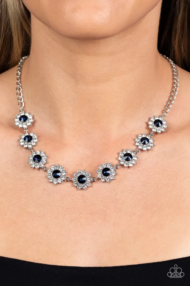 Necklaces Paparazzi Accessories Blooming Brilliance Blue Necklace Jewelry by Bretta Necklaces Paparazzi Accessories Blooming Brilliance Blue Necklace Jewelry by Bretta