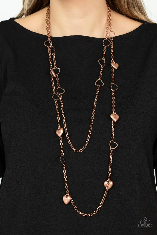 Necklaces Paparazzi Accessories Chicly Cupid Copper Necklace Jewelry by Bretta