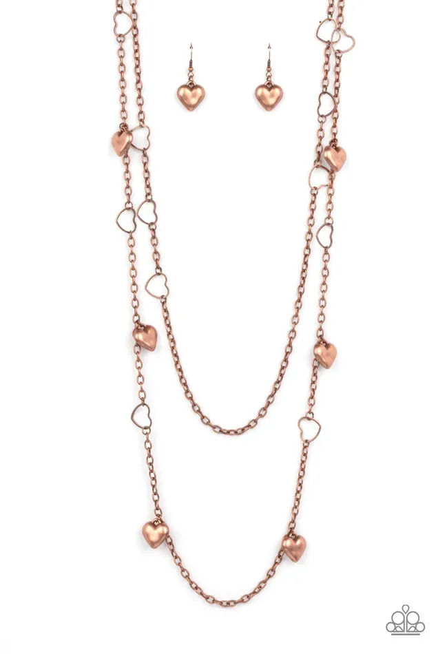 Necklaces Paparazzi Accessories Chicly Cupid Copper Necklace Jewelry by Bretta