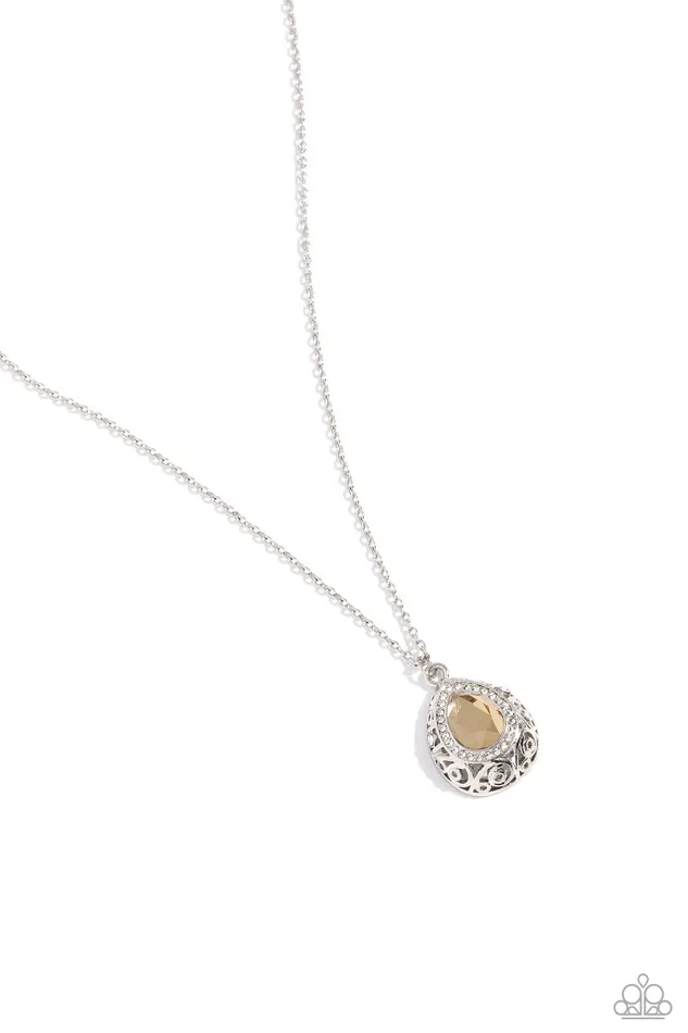 Necklaces Paparazzi Accessories Gracefully Glamorous Brown Necklace Jewelry by Bretta