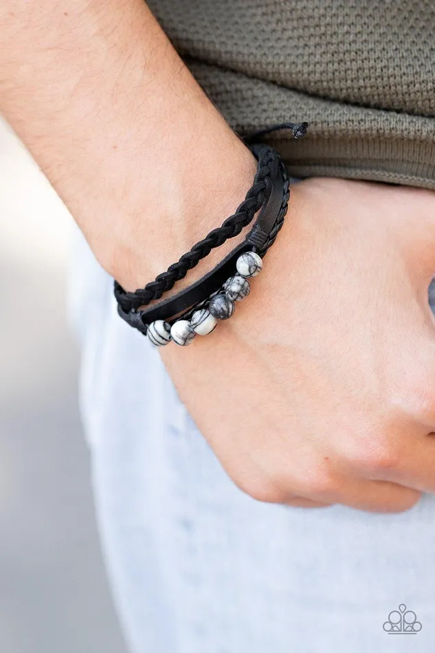 OffRoad Rebel Black Bracelet Jewelry by Bretta Paparazzi Accessories Bracelets