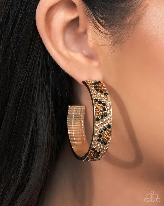 Paparazzi Accessories Cheetah Clique Gold Hoop Earrings Jewelry by Bretta Earrings Paparazzi Accessories Cheetah Clique Gold Hoop Earrings Jewelry by Bretta Earrings