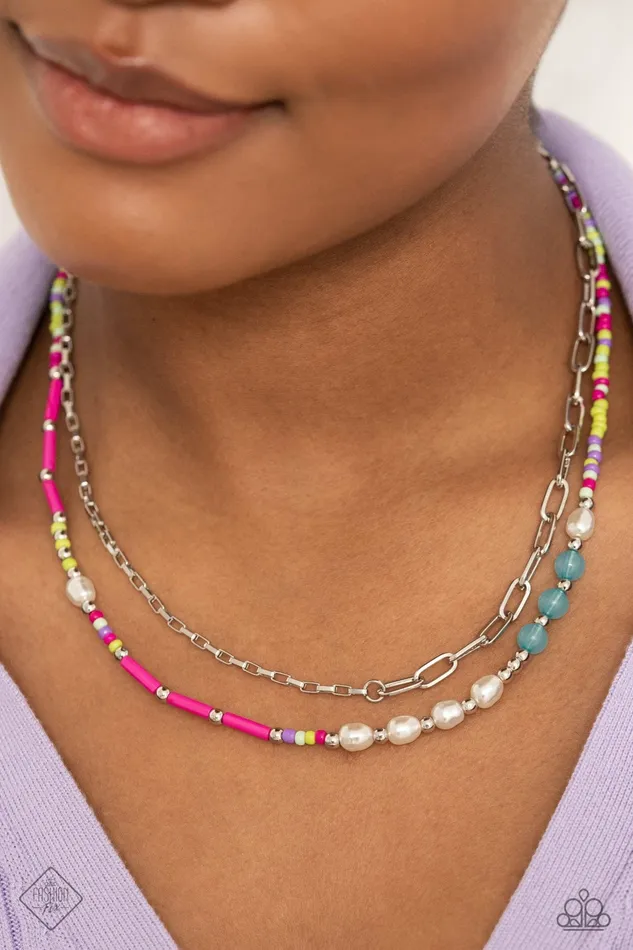 Paparazzi Accessories Coastal Composition Pink Necklace Jewelry by Bretta Necklaces Paparazzi Accessories Coastal Composition Pink Necklace Jewelry by Bretta Necklaces