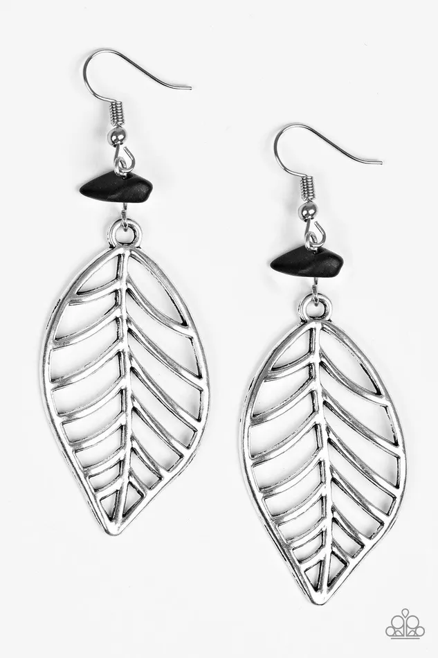 Paparazzi Accessories Earrings BOUGH Out Black Earrings Jewelry By Bretta