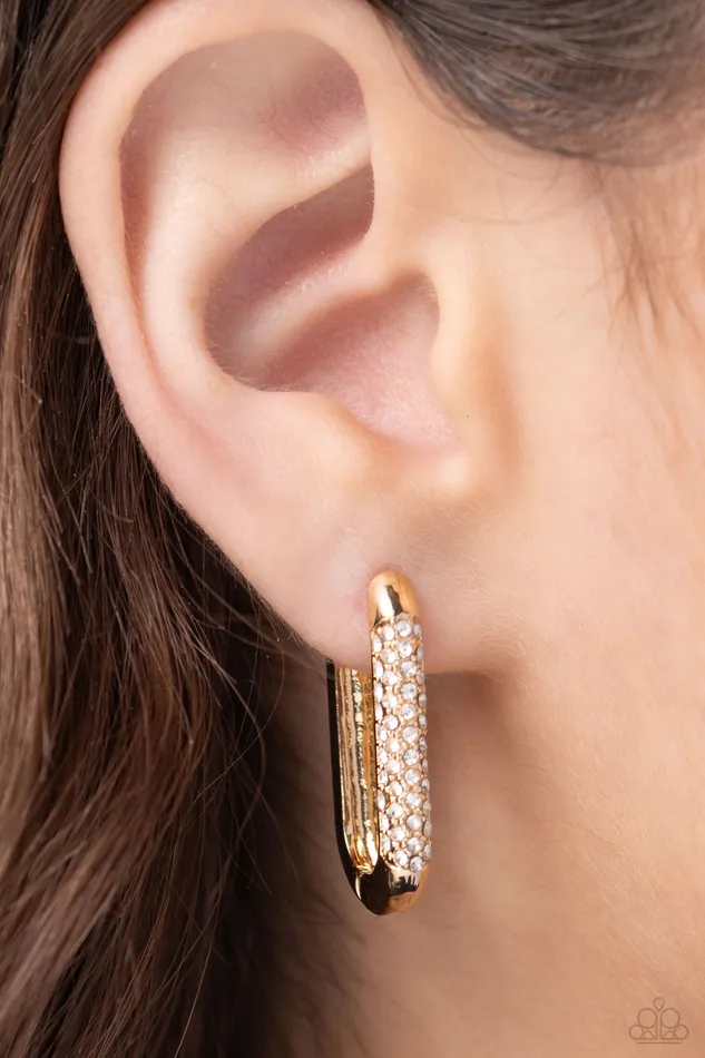 Paparazzi Accessories Earrings Generating Glitter Gold Earrings Jewelry by Bretta Paparazzi Accessories Earrings Generating Glitter Gold Earrings Jewelry by Bretta