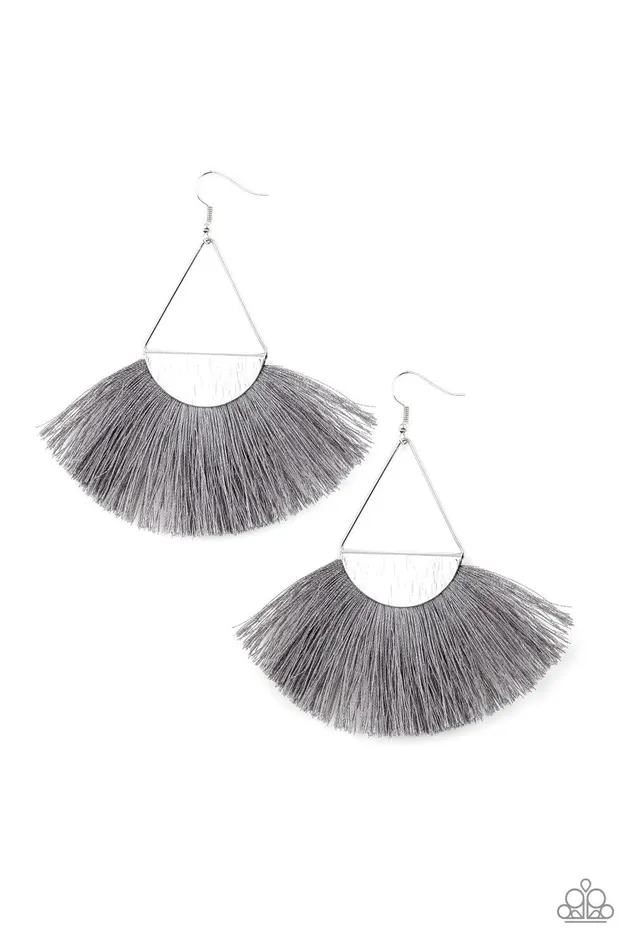 Paparazzi Accessories Earrings Modern Mayan Silver Earrings Jewelry by Bretta
