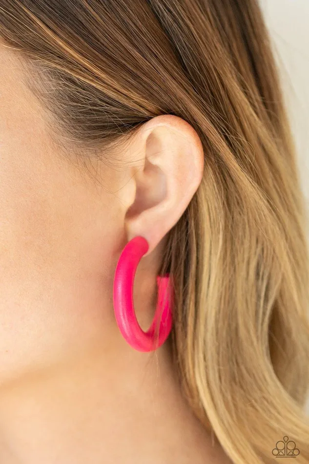 Paparazzi Accessories Earrings Woodsy Wonder Pink Earrings Jewelry By Bretta