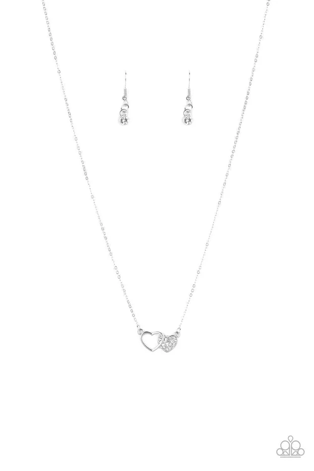 Paparazzi Accessories Necklaces Charming Couple White Necklace Jewelry By Bretta