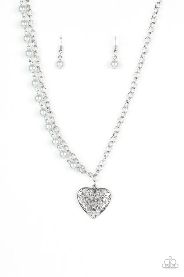 Paparazzi Accessories Necklaces Forever In My Heart Silver Necklace Jewelry by Bretta