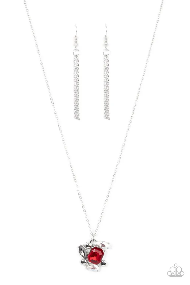 Paparazzi Accessories Necklaces Prismatic Projection Red Necklace Jewelry by Bretta