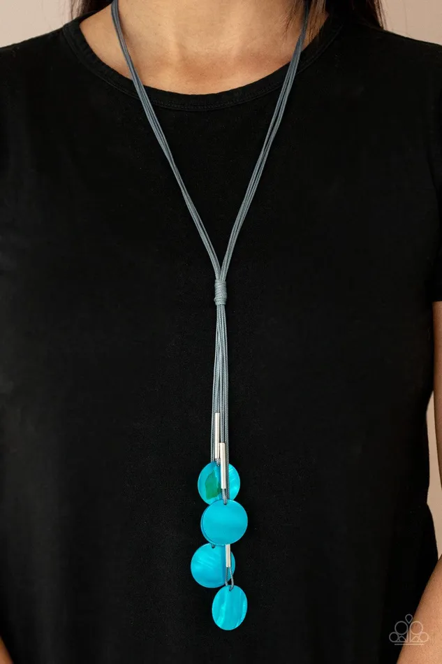 Paparazzi Accessories Necklaces Tidal Tassels Blue Necklace Jewelry by Bretta