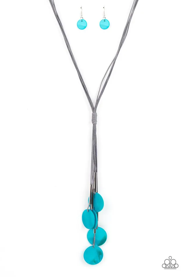 Paparazzi Accessories Necklaces Tidal Tassels Blue Necklace Jewelry by Bretta