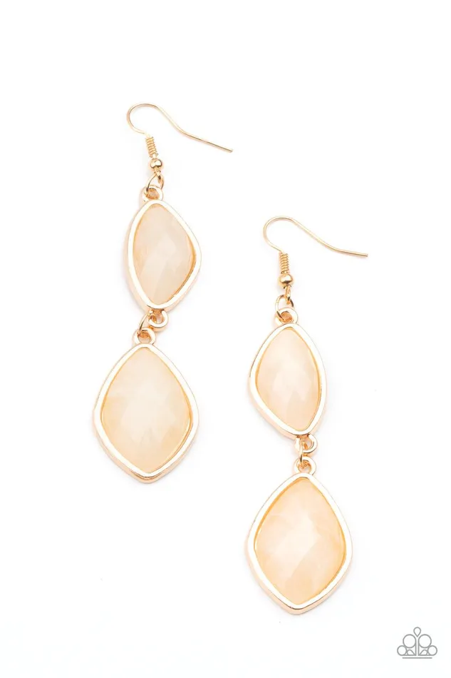 Paparazzi Accessories The Oracle Has Spoken Gold Earrings Jewelry by Bretta Earrings