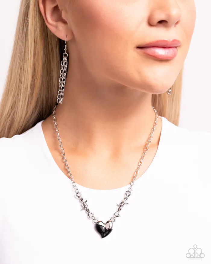 Paparazzi Accessories Trendy Tribute Black Heart Necklace Jewelry by Bretta Necklaces Paparazzi Accessories Trendy Tribute Black Heart Necklace Jewelry by Bretta Necklaces