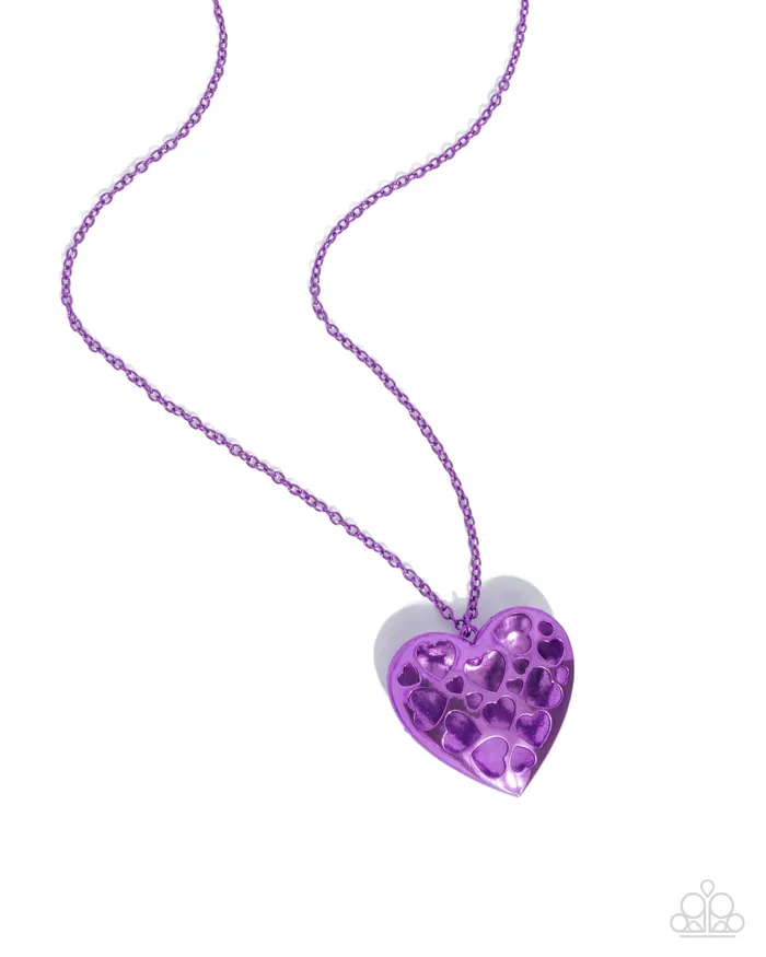 Paparazzi Accessories Valentines View Purple Necklace Jewelry by Bretta Necklaces