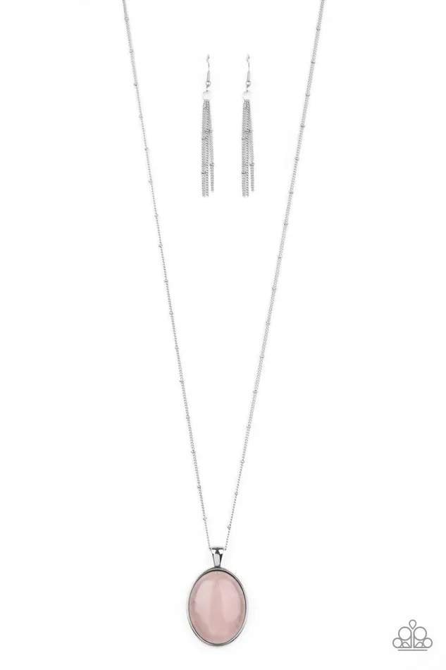 Peaceful Glow Pink Necklace Jewelry by Bretta Paparazzi Accessories Necklaces