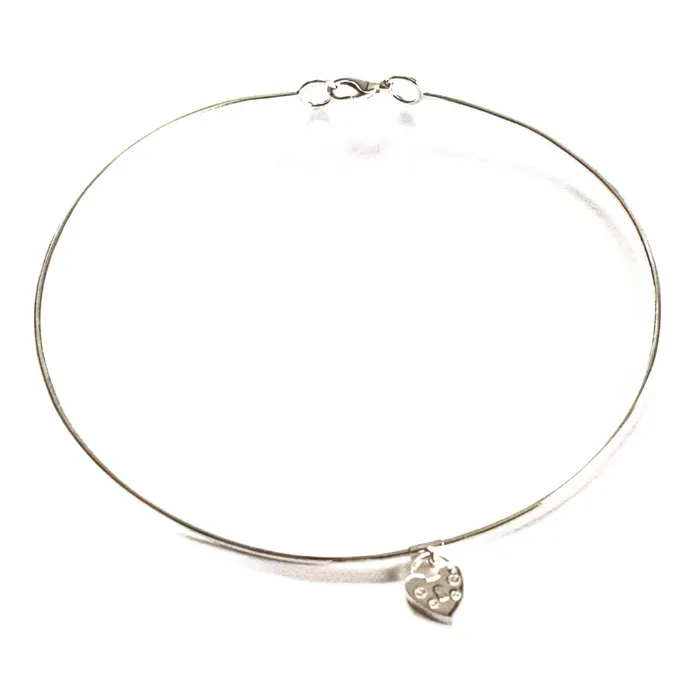 SUBMISSIVE DAY COLLAR 100 sterling silver 925 Vintage style padlock pendant clasp Erosmoon Necklaces