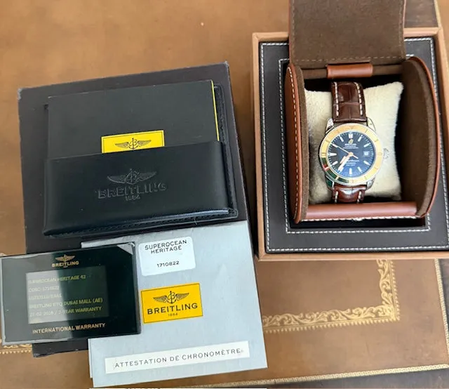 Watches Breitling Breitling Superocean Heritage Gold Steel Automatic Watch U17321