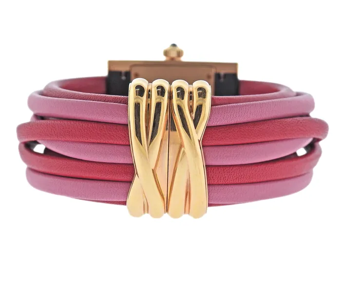 Watches De Grisogono De Grisogono Allegra Gold Ruby Pink Sapphire MOP Watch 3995 13