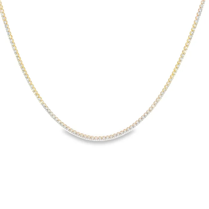 YaninaCo Jewelry Necklaces Yellow Gold Tennis Necklace