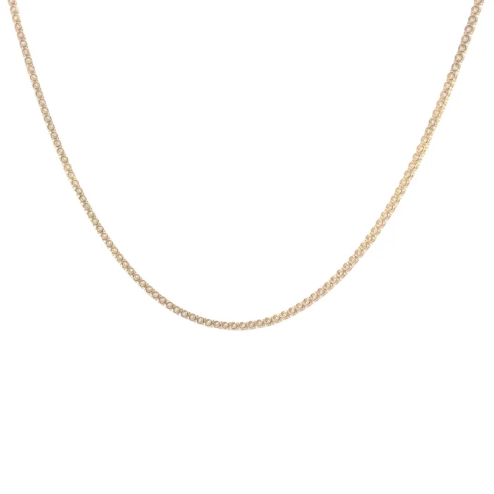 YaninaCo Jewelry Necklaces Yellow Gold Tennis Necklace