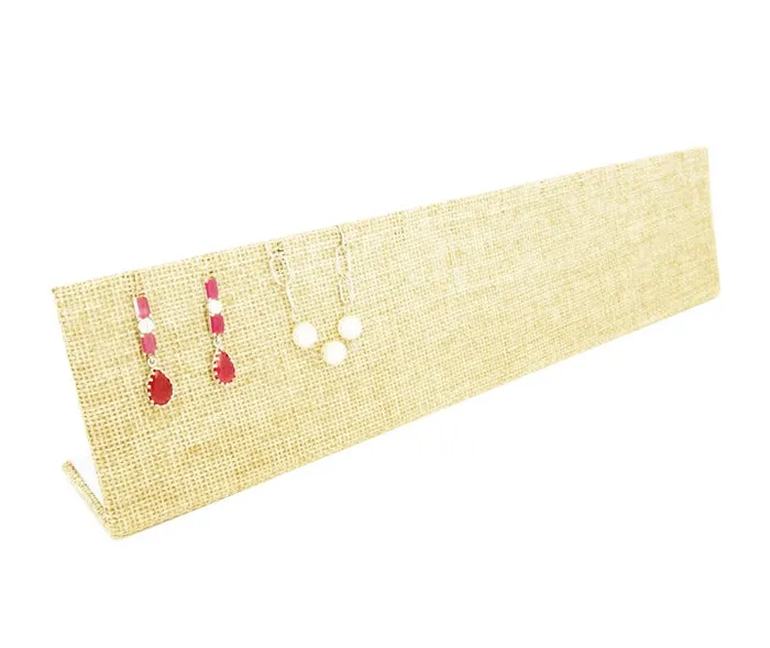 12W x1 34Dx 2 34H Beige Burlap earring necklace Display JPIDisplay Necklaces