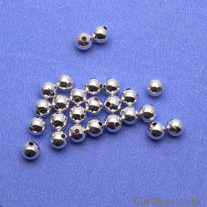 5pc Lot Bead Finding 6mm Round Ball Jewelry Making Charm Pick Your Plating GemMartUSA Charm Necklaces 5pc Lot Bead Finding 6mm Round Ball Jewelry Making Charm Pick Your Plating GemMartUSA Charm Necklaces